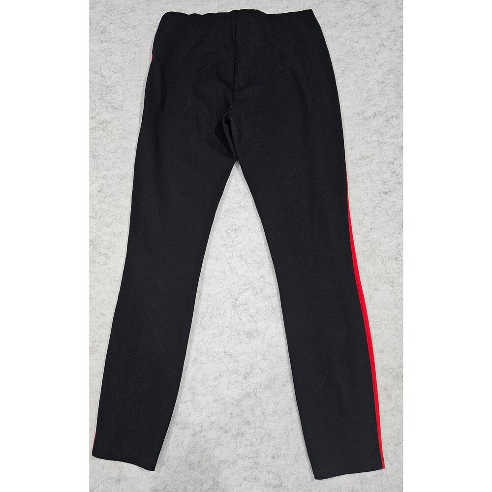 Lauren Ralph Lauren Side-Stripe Ponte Leggings, Black/Red, Black Label, Sz S - Picture 3 of 10